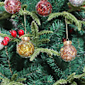 Miniatyrbild 3 av 5: 9st julboll Transparent julgransprydnader Red