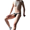 Pikkukuva 1 / 2: Miesten seksikkäät pitsit nopeasti kuivuvat stringit Alusvaatteet G-String Black 2XL