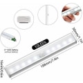 Pikkukuva 4 / 5: Set 3 LED-liiketunnistinvaloa sisäkaappivalo 10 LEDiä langaton kohdevalo, LED-kaapin lamppu Paristokäyttöinen LED L