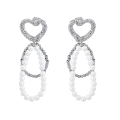 Miniatyrbilde 1 av 4: Øredobber Pearl Heart Stud motesmykker Ac7253