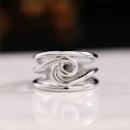 Miniatyrbilde 2 av 5: Kvinner Ring galvanisering Lett kunstnerisk bølgedesign fingerring til fest US 10