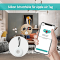 Pikkukuva 5 / 5: 3 kpl Apple AirTag pehmeälle cover , avainnipun koukulla, turva- ja katoamissuojalla, minihelposti kuljettava anti-scratch ihosuoja C Transparent