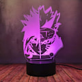 Miniatyrbild 1 av 5: Sasuke Naruto 826 svart + färgstark bakgrund: färgglad 3D nattljus pekströmbrytare led ny tecknad väckarklocka,