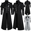 Pikkukuva 1 / 5: Miesten Steampunk Tuxedo -takki goottilainen Halloween-asu M Grey