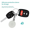 Pikkukuva 4 / 5: 3 kpl Apple AirTag pehmeälle cover , avainnipun koukulla, turva- ja katoamissuojalla, minihelposti kuljettava anti-scratch ihosuoja C Transparent