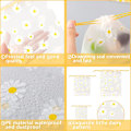 Miniatyrbild 3 av 5: Little Daisy 6-pack förvaringsväskor med dragsko, bekväma multifunktionella genomskinliga frostad plast Vattentäta förvaringspåsar för underkläder, handdukar, strumpor, T