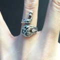 Pikkukuva 3 / 5: Unisex Retro Säädettävä Phoenix Shape Lanka Neuletarvike Open Finger Ring
