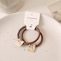 Miniatyrbilde 1 av 4: 2stk Hårtau Ensfarget Enkelhet Høyelastisitet Armbånd Hestehaleholder Hårtilbehør For Brown