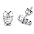 Miniatyrbilde 1 av 3: smykker Arrows Zircon Gold Plated Owl Stud øredobber