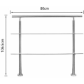 Pikkukuva 2 / 5: Ikkunan oven kaide Portaiden kaide ruostumatonta terästä oleva kaide kaide 80 cm 2 poikkipalkkia