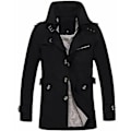 Miniatyrbilde 1 av 3: Ny herrefrakk Vinterparka Varmjakke Klassisk fritidsfrakk Trench Outwear Slank Lang Trench Buttons Jakke Jakke Slim Fi