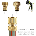 Pikkukuva 4 / 5: Osa messinkiä puutarhaletku Quick Connect, 1/2" Quick Connect puutarhaletku