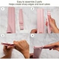 Pikkukuva 4 / 5: Kakun tasoitin, säädettävä kakkulastat Cake Scraper Fondant tasoitustyökalu Kakun koristeluun kiillotusaine tasoitin (2 kpl pakkaus)