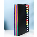 Miniatyrbillede 2 af 2: A4 Multi-Layer Classified File Storage 12-Layer Rainbow Classified Folder Office Supplies Plan Book (sort ydre panel),