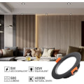 Pikkukuva 2 / 4: 2 Ultra Flat Black Led-alasvaloa, 7w Pyöreä Led-alasvalo, Ip44