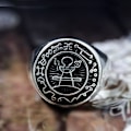 Miniatyrbild 2 av 5: Secret Seal Of Solomon Ring King Solomons Seal Rostfritt stål Ringar Magic amulettsmycken