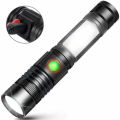 Miniatyrbilde 1 av 5: Lommelykt LED-lommelykt USB Oppladbar Kraftig Militær COB-lampe Bærbar Zoombar lommelykt for Auto Garage Workshop Campin