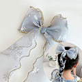 Miniatyrbillede 2 af 5: Bowknot Scrunchies Kvinder Bånd Hårbånd Piger Tørklæde Hårbånd Søde hårreb Mode Hår 4
