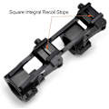 Miniatyrbillede 3 af 4: Tactical Scope Mount med Picatinny toppe og boble niveau i 1 stk 2&quot; Offset Qr/qd til Weaver/picatinny skinner Montering til 30 mm og 25 mm ring