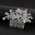 Miniatyrbilde 2 av 5: Hårkam Legering Innlagt Rhinestone Butterfly Leaf Comb Daglig Uformelt Hodeplagg 6