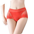 Miniatyrbillede 2 af 3: Kvinder blonder franske trusser Boxer sexet undertøj Red M