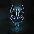 Miniatyrbillede 4 af 4: Halloween Fox Drift Mask Lys Mask Rollespil Emerald
