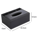 Miniatyrbild 2 av 5: Pu-läder rektangulärt cover - multifunktionell vävnadsboxhållare Fjärrkontrollbox style1