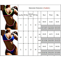 Pikkukuva 4 / 4: naisten Color Block Swimsuit Bikini Set Thong Summer Beach Bathing Suit Uimapuvut Red M