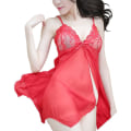 Pikkukuva 1 / 2: Naisten seksikäs Alusvaatteet Lace Sheer Sling Dress Yöasut Red S