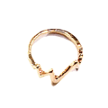 Miniatyrbillede 1 af 5: Ecg formet ring amerikansk street style dekorative mænd kvinder moderigtigt legering ring til fest Golden