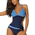 Pikkukuva 1 / 3: Naisten Push Up Pehmustettu Riimu Uimapuku Vyötärö Uimapuku Monokini Navy Blue L