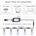Miniatyrbillede 3 af 5: 12V/IP67 vandtæt LED gulvlampe, forsænket gulvlampe, varm hvid, 3200K, 10 STK