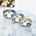 Pikkukuva 3 / 3: Midi Sormukset Tungsten One Ring Of Power Gold Blue The Movie Of Sormus naisille Miesten ystäville Korusormukset Black