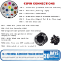 Miniatyrbild 2 av 5: 170/5000 Trailer Socket Converter - Vattentät 13 + 1 Dragstift Plugg Husvagn Trailer El Adapter Plugg Lämplig för europeisk standard Trailer Ca