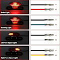 Miniatyrbillede 3 af 5: Motorcykel led baglygter, motorcykel blinklys bagbremselys Indikator nummerplade lampe 12v