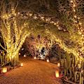 Miniatyrbild 5 av 5: Utomhus LED Solar String Lights, Star String Lights (varmvitt, 22 meter, 200 lampor, 8 funktioner),