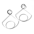 Miniatyrbilde 3 av 5: Øredobber Diamond Stud motesmykker B2242 silvery color