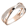 Miniatyrbilde 3 av 5: Mote Ny To Tone X Form Cross Ring For Kvinner Bryllup Trendy Smykker Blendende Cz Stone Store Moderne Ringer Anillos Mixed