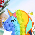Pikkukuva 3 / 3: Tytöille yksisarvinen Push Bubble Paperilaukku Pop It Sensory Fidget Toy Gift