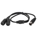 DIN 4 Pin til 2 DIN 4 Pin Adapterkabel Han til Hun Mini DIN Y Splitter 0,5 m