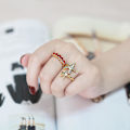 Pikkukuva 3 / 5: Sormus Vintage Zircon Flower Stud Muotikorut Ac9195 A