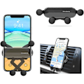 Miniatyrbillede 2 af 5: Universal Air Vent Biltelefonholderventilation Biltelefonholder til smartphone og gps-enheder (sort)