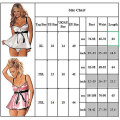 Miniatyrbild 2 av 2: Kvinnor Silkeslen Satin G-String String String Sexiga Underkläder Set Pink 3XL