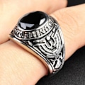 Miniatyrbillede 3 af 5: Ring Punk Oval Form Rhinestone Indlagt Punk Klassisk Ring Til Fest Red 10