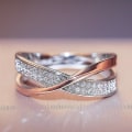 Miniatyrbild 4 av 5: Fashion New Two Tone X Shape Cross Ring For Women Bröllop Trendiga Smycken Bländande Cz Stone Stora Moderna Ringar Anillos Mixed