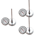 Miniatyrbillede 1 af 2: 3 stk Kompost Jordtermometer Premium rustfrit stål Metalmålesondedetektor