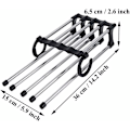 Miniatyrbilde 3 av 5: Husholdnings multifunksjonelt buksestativ uttrekkbart 5 i 1 (svart),