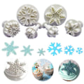 Miniatyrbillede 2 af 5: 6 Stk Fondant Cookie Cutter Snefnug Cookie Cutter Kage dekoration