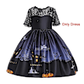 Miniatyrbilde 1 av 5: Barn Jenter Halloween Child Witch Costume Carnival Party A-2 140 (7-8T)