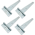 Miniatyrbillede 1 af 5: 4 stykker 3 tommer sort maling galvaniseret splitlejedør T-hængsel metaljern rustfast dør